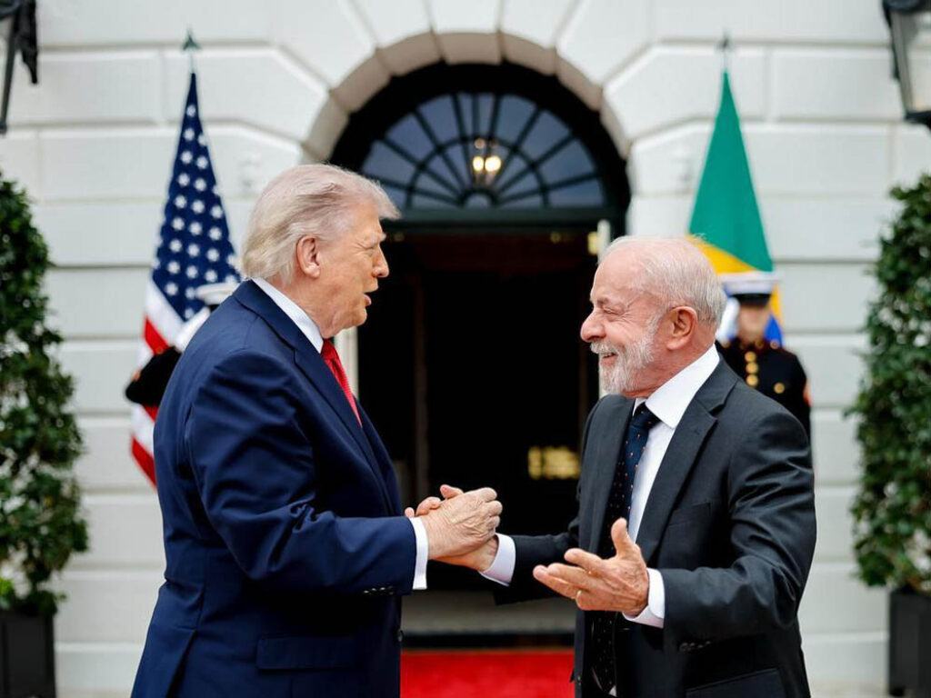 Los presidentes Donald Trump y Lula da Silva en la Casa Blanca. Foto: Ricardo Stuckert
