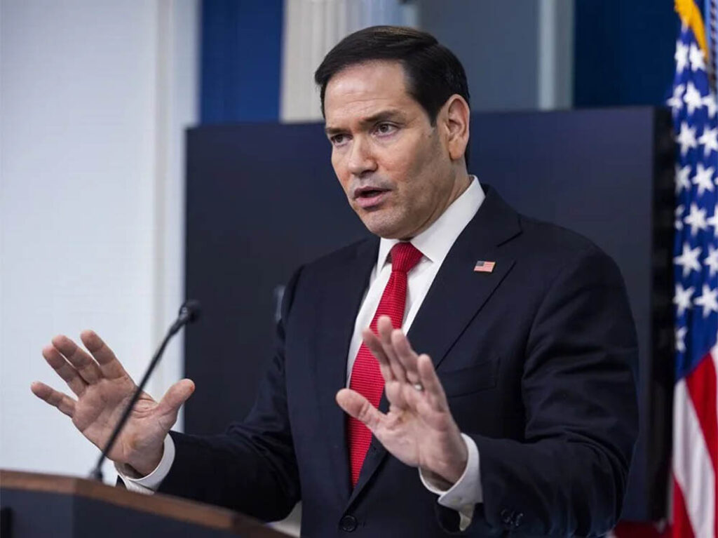 Marco Rubio en una rueda de prensa en la Casa Blanca, 5 de mayo de 2026. Foto: Jim Lo Scalzo / EFE