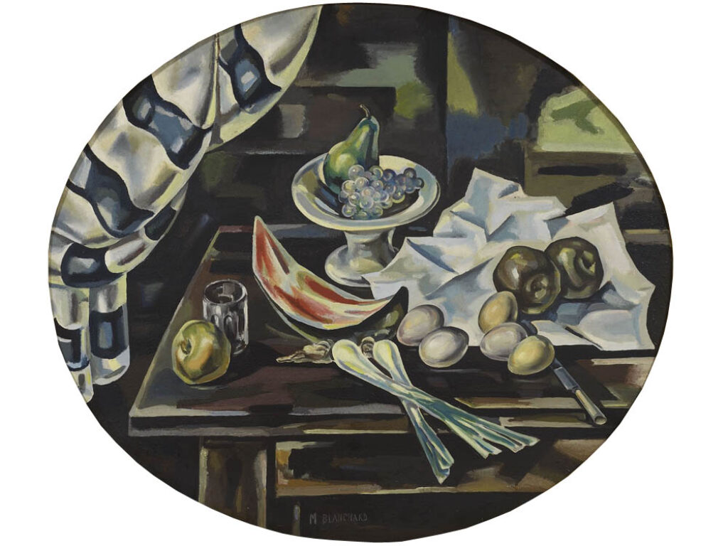 María Blanchard: "Bodegón oval" (1925).