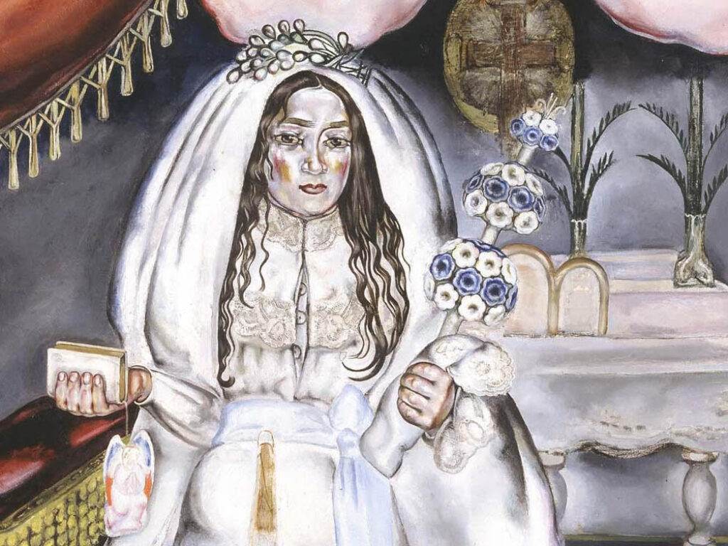 María Blanchard: "La comulgante" (1914), detalle.