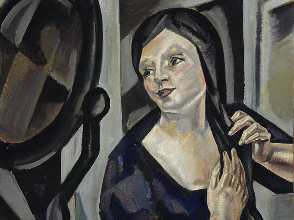 María Blanchard: "Mujer peinándose" (1923), detalle.