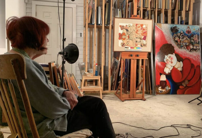 Sita Gómez en su estudio.