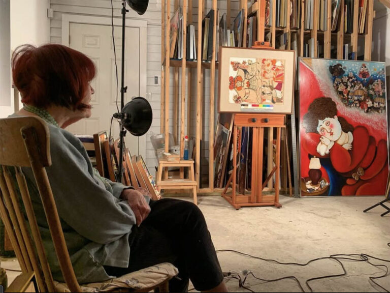 Sita Gómez en su estudio.