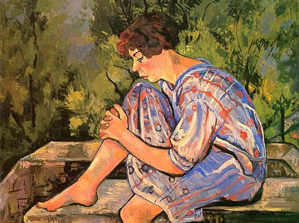 Suzanne Valadon: "Joven sentada" (1930), detalle.