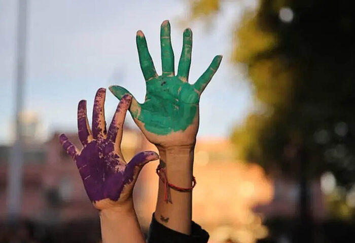 Marcha para denunciar la violencia contra las mujeres.