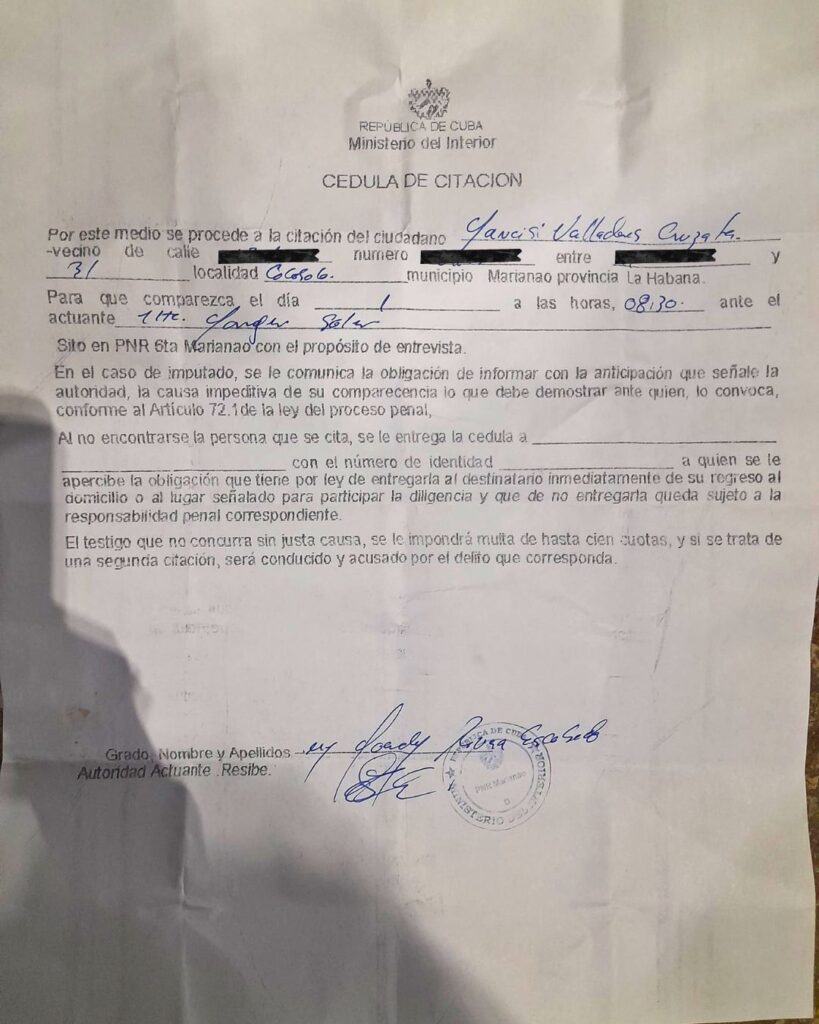 citación a madre cubana