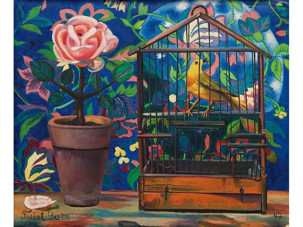 Greta Freist: "Rosa y pájaro" (1947).