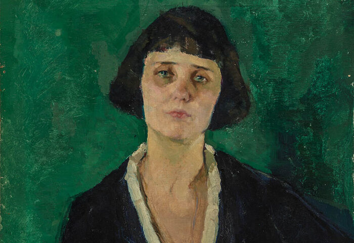 Lilias Torrance Newton: "Retrato de Prudence Heward" (1920), detalle.