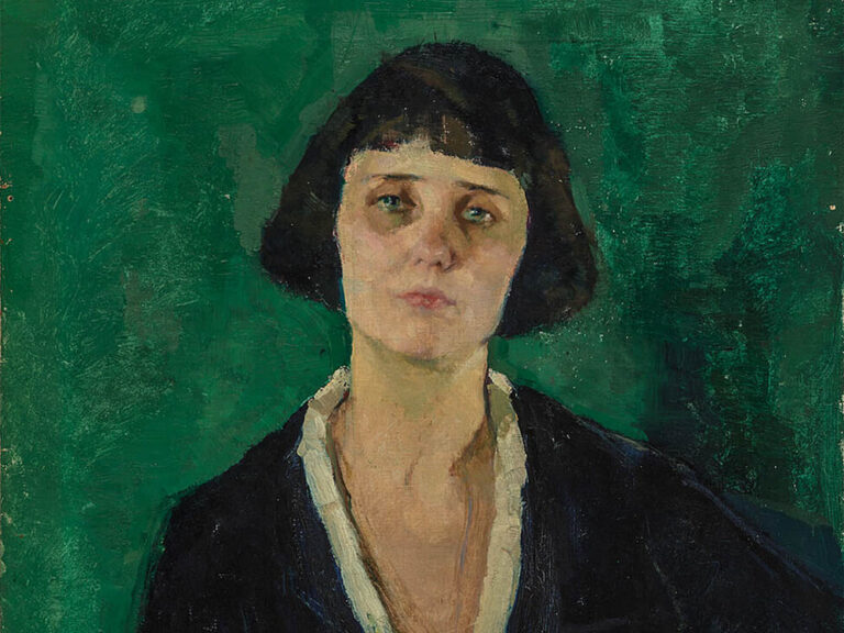 Lilias Torrance Newton: "Retrato de Prudence Heward" (1920), detalle.