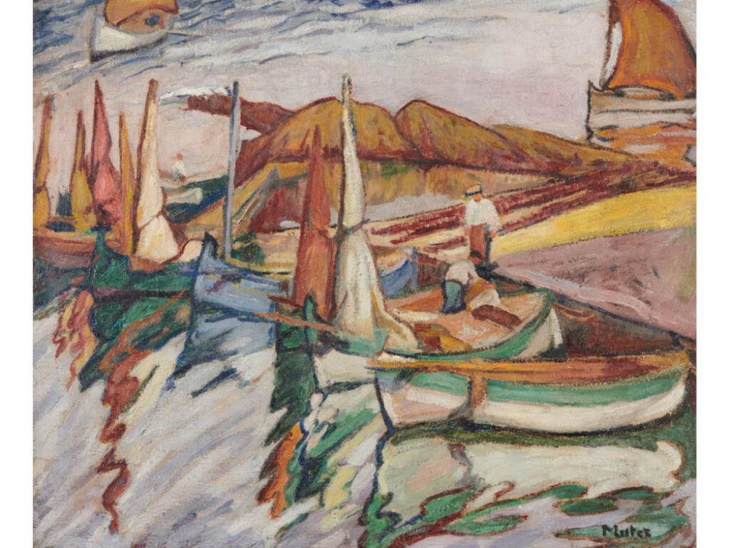Maria-Mela Muter: "Pescadores en el puerto de Collioure" (ca. 1925).