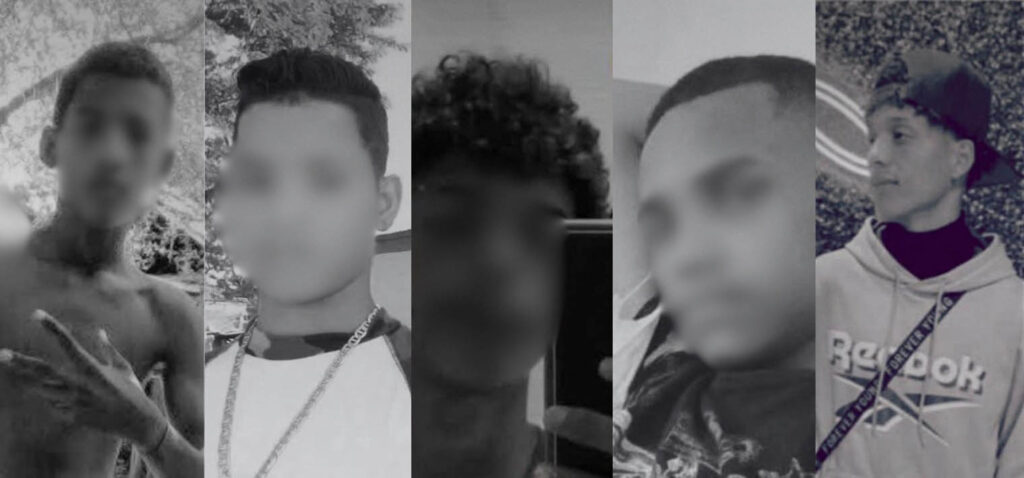 Adolescentes detenidos tras las protestas en Contramaestre. Imagen: Cubalex